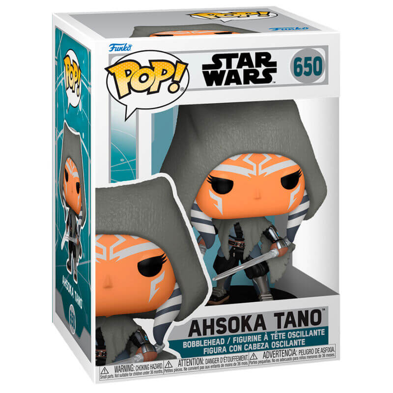 Funko Pop! Ahsoka Tano packaging with Star Wars branding